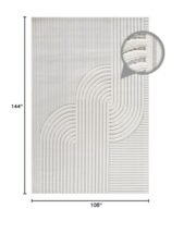 Modern Swirl High-Low Pile Area Rug for Living Room - Image 3