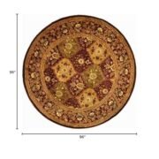 Handmade Wool Traditional Oriental Round Area Rug for Living Room - Image 3